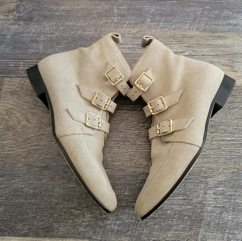 Jimmy choo marlin buckle canvas boots